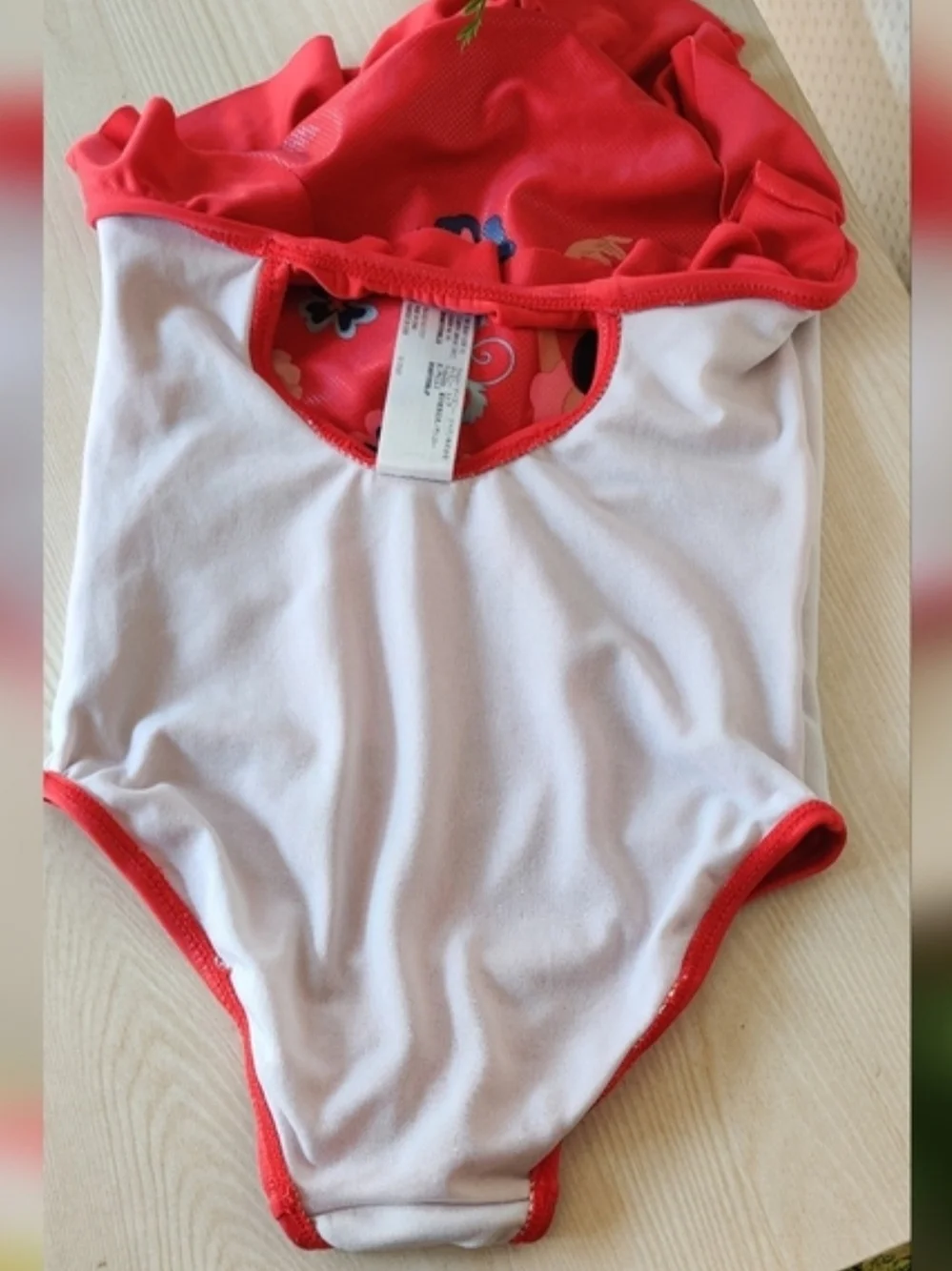 Disney Eleanor of Avalor Little Girls Red Swimsuit Size 5/6